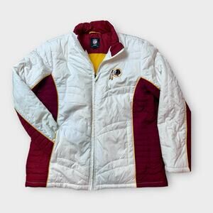 NFL women’s Washington Redskins puffer quilted jacket with logo Size XL